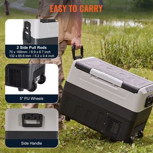 Frigorifero Portatile per Auto a Doppia Zona 12 Volt, 48 QT/45 L, Spina EU, Congelatore Regolabile fino a 45 Gradi Fahrenheit - Product Image 2