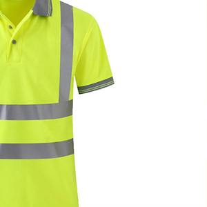 Camiseta Polo de Seguridad Reflectante de Alta Visibilidad 2025, Transpirable, de Poliéster, Manga Corta, para Trabajo de Construcción - Product Image 2