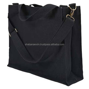 Heavy Duty Cotton Canvas Shopping Tote Bags Natural Cotton Vegetable Bag With Compartments Canvas Tote Bag Storage <b>Clothes</b> Bag - Product Image 1