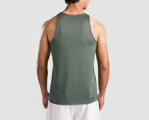 Débardeur côtelé sans manches pour homme, respirant, séchage rapide, col rond, 100 % coton, décontracté, sportswear, fitness - Product Image 6