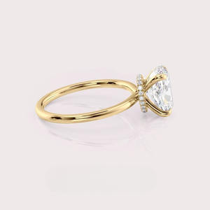 Anillo de Diamante Ovalado Cultivado en Laboratorio, Certificado por IGI, Elegante, Oro Blanco/Rosa/Amarillo de 14 Quilates - Product Image 3