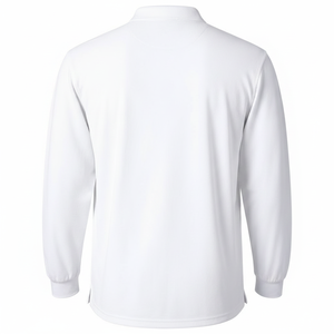 Polo de manga larga personalizado para hombre, transpirable, de punto piqué, con tres botones, para cancha, OEM ODM - Product Image 4