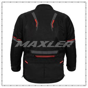 เสื้อแจ็คเก็ตมอเตอร์ไซค์สำหรับผู้ชาย ผ้าทอ ทนลม กันน้ำ ได้มาตรฐาน CE ผู้ผลิต OEM โรงงาน - Product Image 2