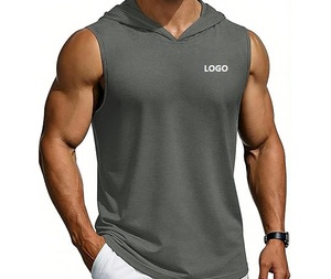 Camiseta Deportiva sin Mangas con Capucha para Hombre, Transpirable, de Secado Rápido, para Gimnasio y Running - Product Image 3