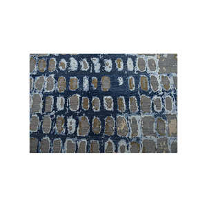 Modern Hand-Knotted Wool <b>Rug</b> Abstract Geometric <b>Grey</b> Blue Low Pile Shaggy Area Carpet for <b>Living</b> <b>Room</b> Bedroom Hotel Custom Size - Product Image 3