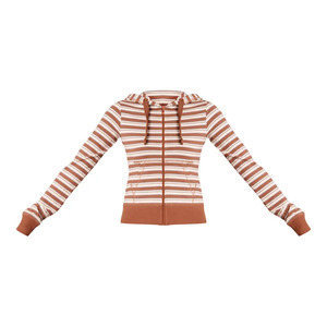 Conjunto de 2 Piezas de Punto con Capucha a Rayas para Mujer, Pantalones Largos, Estilo Casual, Holgado, Transpirable, de Algodón, para Todas las Temporadas, 2026 - Product Image 6
