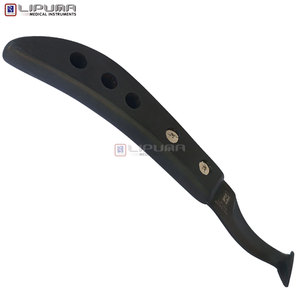 Cuchillo para Pezuñas LIPUMA Personalizado de 22.5cm con Hoja Recubierta de Plasma Negra, Mango Perforado, Afilado Quirúrgico, Reutilizable, para Cuidado Veterinario de Caballos y Ganado - Product Image 6
