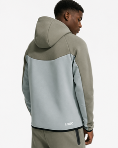 Premium Men's Full <b>Zip</b> Hooded <b>Jacket</b> Heavyweight Fleece Sports <b>Jacket</b> Custom Logo Streetwear Outerwear - Product Image 2