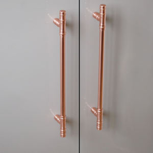 Poignées de cuisine en laiton massif, quincaillerie de luxe pour meubles, poignée de tiroir et de porte d'armoire en laiton satiné brossé - Product Image 2