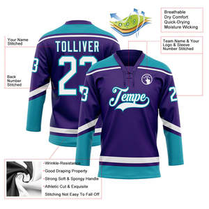 Maillot de hockey personnalisé pour équipe, 100 % polyester, décontracté, à manches longues, pull sportif avec impression par sublimation - Product Image 4
