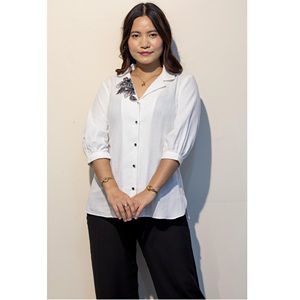 Camisa FIONA Blanca Doble Malmal Premium y Elegante para Mujer, Compre Directamente del Proveedor - Product Image 1
