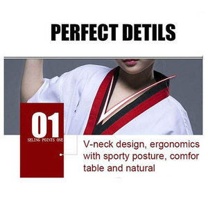Uniforme de Taekwondo Deportivo 2026 para Entrenamiento, Talla Adulto, 100% Algodón, Ligero, Duradero, con Logotipo Personalizado - Product Image 3