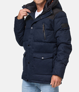 Custom Fabric Men's Insulated <b>Hooded</b> Parka Supplier with ODM Services and Factory Direct Pricing 2026 - Product Image 1