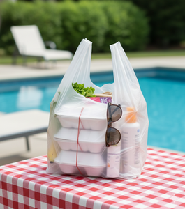 Sac en polyéthylène haute densité pour entrepôt industriel, pour l'organisation des stocks et des inventaires en vrac, sac à poignée en forme de t-shirt haute résistance, prix d'usine - Product Image 1