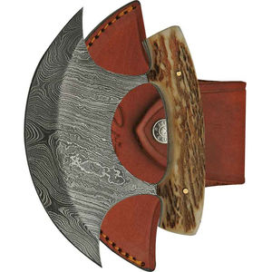 Cuchillos Ulu de Acero de Damasco, Hoja Curva, Herramienta de Cocina para Picar, Cuchillos Ulu de Acero de Damasco Hechos a Mano, Filo Afilado como una Navaja - Product Image 4