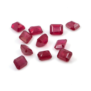 Rubis naturels de Bangkok, octogones calibrés 6x7mm, pierres précieuses de rubis naturelles facettées pour la fabrication de bijoux, prêtes à l'emploi - Product Image 3