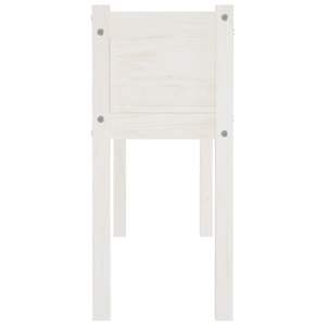 Grand pot et jardinière en pin massif, design blanc solide - Product Image 5