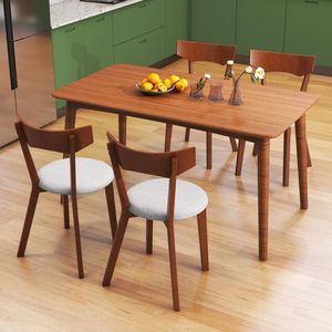 Set di 2 Sedie da Pranzo in Legno Massello Scandinavo con Cuscino Imbottito e Gambe in Legno di Gomma per Casa e Caffè - Product Image 3
