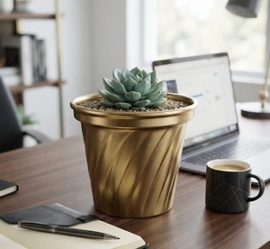 Support de Plante Succulente Rond Moderne en Fer Doré de Qualité Supérieure, Accessoire de Jardinage pour Jardins Domestiques - Vente Chaude - Product Image 1