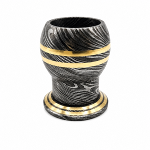 Jexmoo Pipa de Fumar Tradicional de Acero de Damasco Hecha a Mano, Reutilizable, con Funda de Cuero, Regalo para Papá - Product Image 3