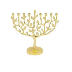 Menorah Clásica Vintage de Latón Dorado con Siete Ramas Esféricas, Regalo de Israel, Menorah Decorativa para Velas, Perfecta para el Hogar y el Templo - Product Image 6