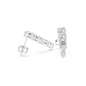 925 Sterling Silver Femmes Boucle D'oreille Bijoux Cubique Zircone Diamant Femmes Glacé Hoop Boucle D'oreille - Product Image 5