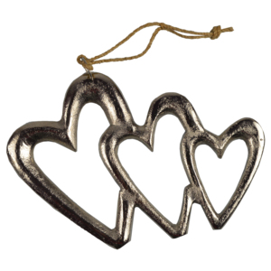 Fresh Heart Plated Finishing Design With Metal Home Decor Christmas Tree Decor for Hanging Design - Product Image 4