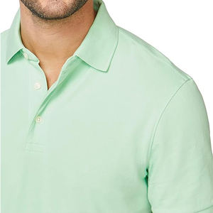 Polo para hombre de manga corta, tela piqué transpirable, top informal, ropa de verano de color liso - Product Image 2