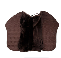 Ensemble de tapis de selle pour cheval en peau de mouton de qualité supérieure avec bonnet d'oreille assorti |   Tapis de selle équestre matelassé hexagonal |   Équitation