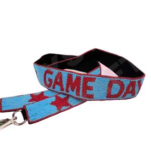 Star Game Day personalizado 'Hook Em Horns' accesorio de moda correa de monedero con cuentas con correas de bolsa de cuentas de semillas de oro blanco - Product Image 1