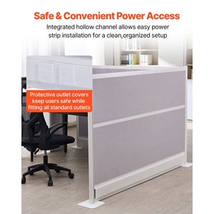 Confezione da 2 Divisori per Ufficio 183x122 cm, Pareti Divisorie per Postazioni di Lavoro in PET, Coperture per Prese Elettriche, Postazione di Lavoro Migliorata - Product Image 3