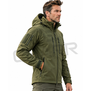 Nouvelle veste softshell personnalisée, vêtements de travail d'hiver pour hommes, coupe-vent, imperméable, doublée de polaire, fermeture éclair, veste softshell - Product Image 4