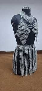 Silver Handmade <b>Chainmail</b> Dress Medieval Gothic Fantasy Warrior Armor Lingerie Antique Modern Festival Couture - Product Image 2