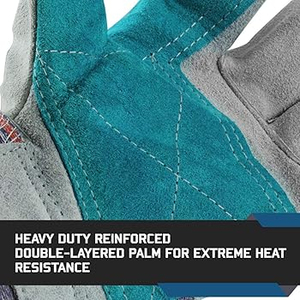 Guantes de Trabajo de Cuero Personalizados con Logotipo, Alto Rendimiento, Antideslizantes, Color Sólido, para Protección de Manos y Brazos - Product Image 5