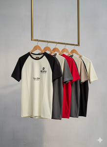 เสื้อยืดแขนราแกลนสั้น พิมพ์ลายโลโก้ตามสั่ง สตรีทแวร์ คุณภาพสูง น้ำหนักเบา ระบายอากาศได้ดี คอกลม - Product Image 4