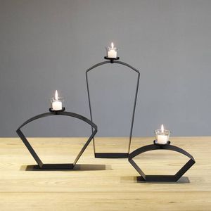 Luxury Iron <b>Candle</b> <b>Holder</b> <b>Black</b> <b>Metal</b> Craft Elegant Home Decoration Dining Table Wedding Accent Ornament Display Piece - Product Image 5