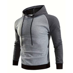 Sudaderas con capucha de color contrastante para hombre, talla grande, 2 uds., sudadera con capucha informal a la moda para primavera, otoño e invierno, ropa para hombre FORTLEO - Product Image 1