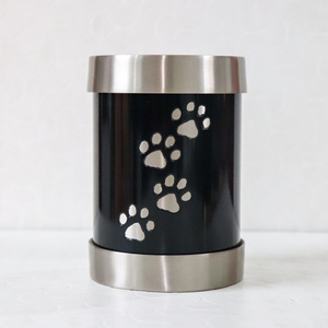 Premium Golden Brown Brass <b>Pet</b> <b>Urn</b> with Paw Engraved Print Brass <b>Urn</b> for Commemoration - Product Image 4
