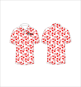 เสื้อโปโลลายดอกไม้เล็กๆ แบบสั่งทำพิเศษ เสื้อกอล์ฟแขนสั้นลำลอง ชุดทีมกีฬา - Product Image 1