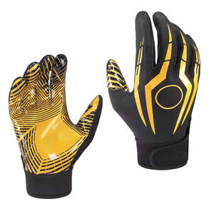 Gants de football américain en latex de qualité supérieure en gros, logo personnalisé imprimé, imperméables, compatibles écran tactile, super adhérents - Product Image 1