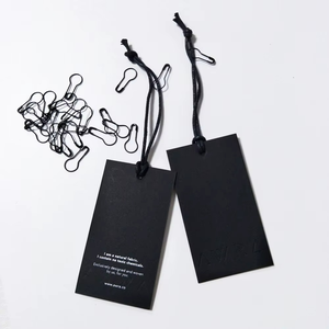 Etiquetas Colgantes Personalizadas de Lujo para Ropa, Etiquetas con Logotipo Impreso, Etiquetas de Papel Reciclado con Cuerda y Pin - Product Image 4