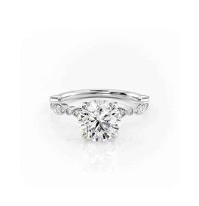 Anillo de Moissanita Redonda Brillante Hecha a Mano Más Vendida, Ideal para Propuestas, Regalos o Ocasiones Especiales, Disponible al Mejor Precio - Product Image 3