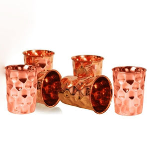 Gobelet en cuivre pur martelé pour l'eau potable, nouveau verre artisanal, prix de gros, accessoire de vaisselle - Product Image 3