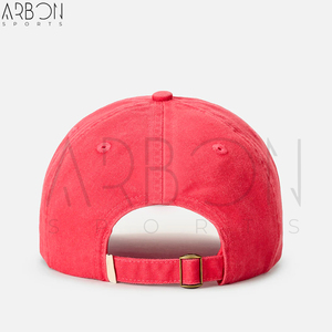Casquettes 6 panneaux en tissu de coton doux et respirant, rose, avec broderie florale personnalisée, pour prix de gros - Product Image 3
