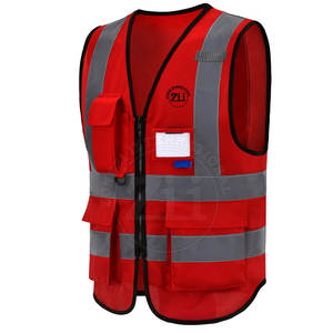 Gilet de sécurité haute visibilité grande taille, robuste, réfléchissant, classe 1 ANSI, avec LED clignotante, imperméable, logo personnalisé, vente chaude - Product Image 2