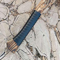 Hacha Vikinga Industrial Hecha a Mano, Inspirada en la Escandinavia, Hoja de Acero al Carbono, Mango de Madera, Alta Calidad, Personalizable, para Supervivencia