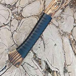 <b>Viking</b> <b>Axe</b> Industrial Handmade Scandinavian Inspired Carbon Steel Blade Wooden Handle Perfect for Outdoor Enthusiasts Collectors - Product Image 4