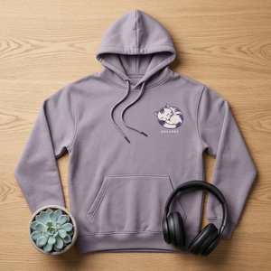 Sweat-shirt à capuche personnalisé gris lavande avec motif chat pour homme, vêtement de sport décontracté, haut à capuche, fabricant OEM ODM en gros - Product Image 5