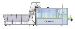 Máquina de Embalaje Rotogami Industrial de Accionamiento Eléctrico Controlada por PLC, Sistema de Ensamblaje Automatizado para Botellas y Contenedores en Línea - Product Image 3