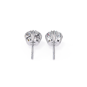 Boucles d'oreilles clous REYES personnalisées en argent sterling 925, certifiées GRA, taille ronde, 2,5 carats, moissanite VVS, pour femmes, bijoux fins - Product Image 5